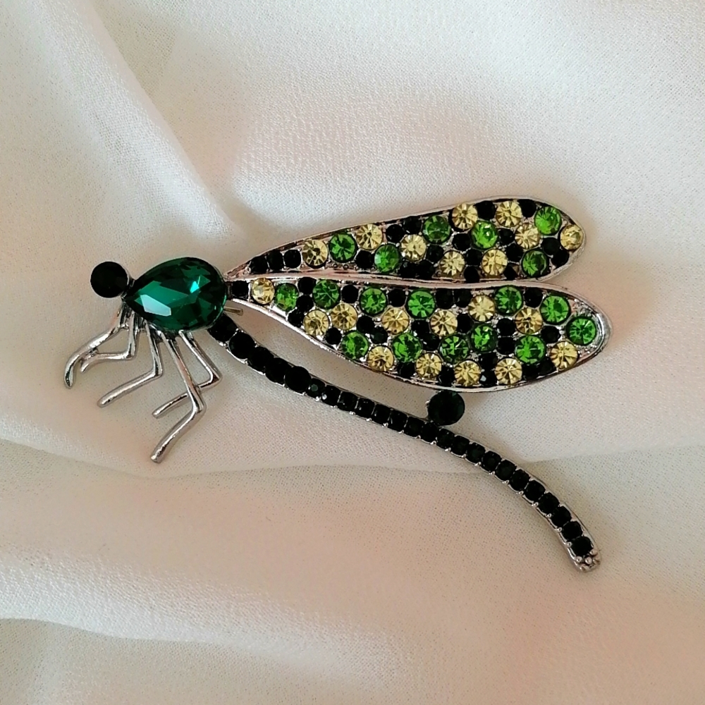 Luxury Brooch Crystal "Dragonfly" (Rhinestones)